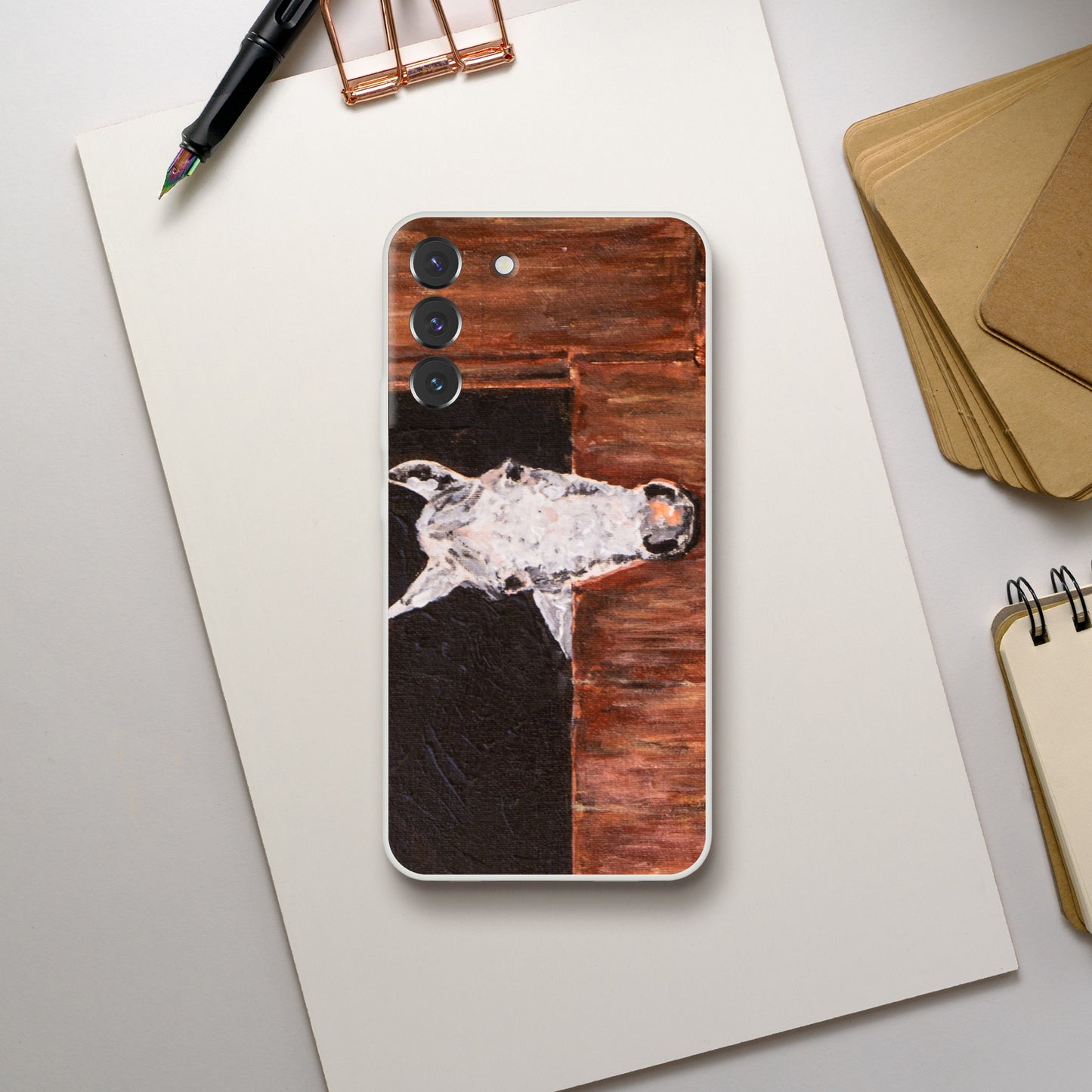 White Horse In Stall - Phone case