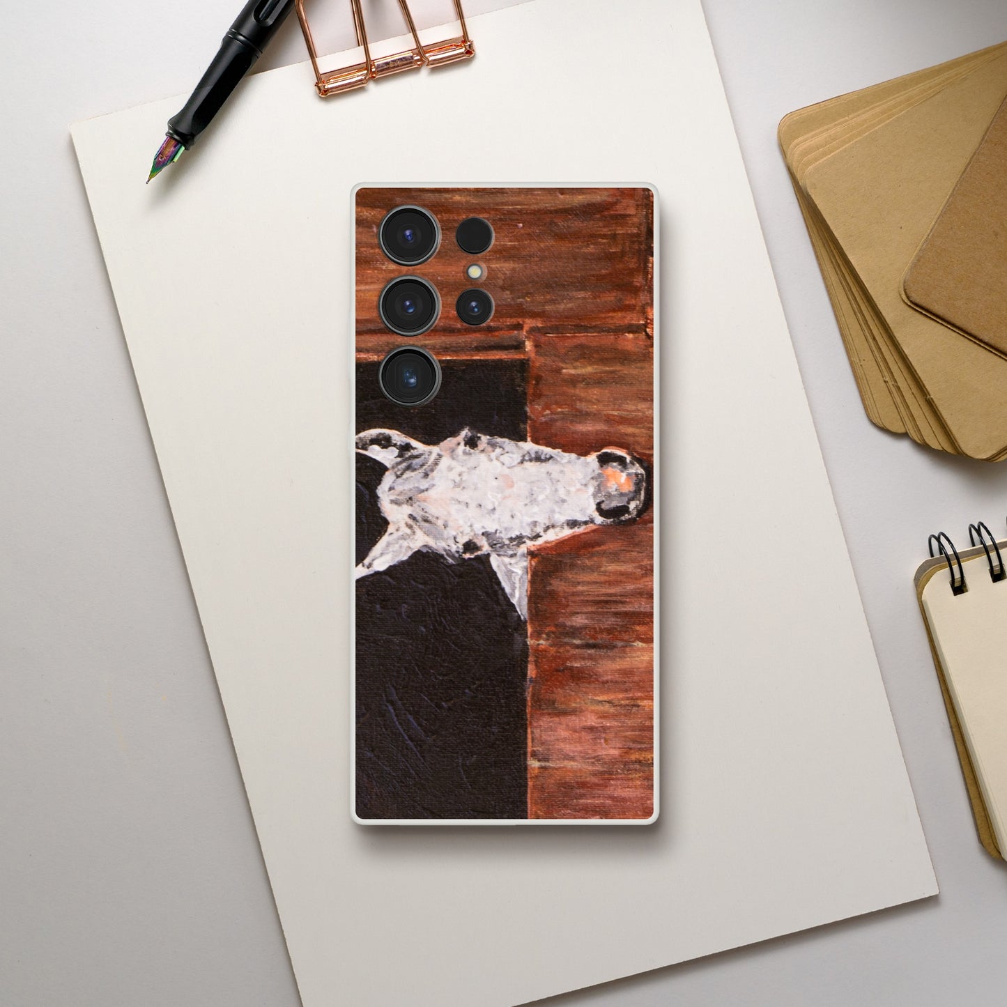 White Horse In Stall - Phone case