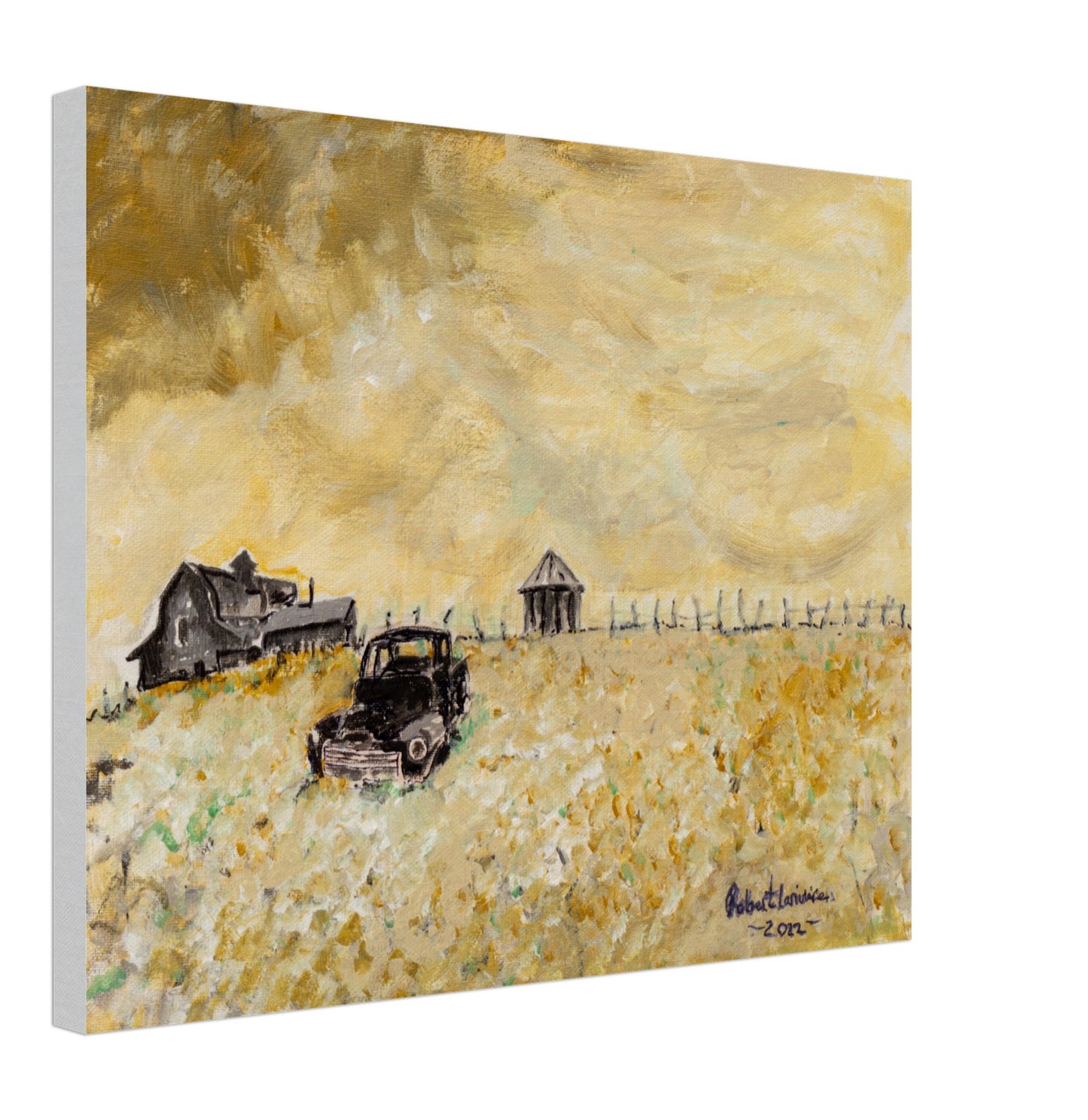 Old Farm and Truck - Canvas