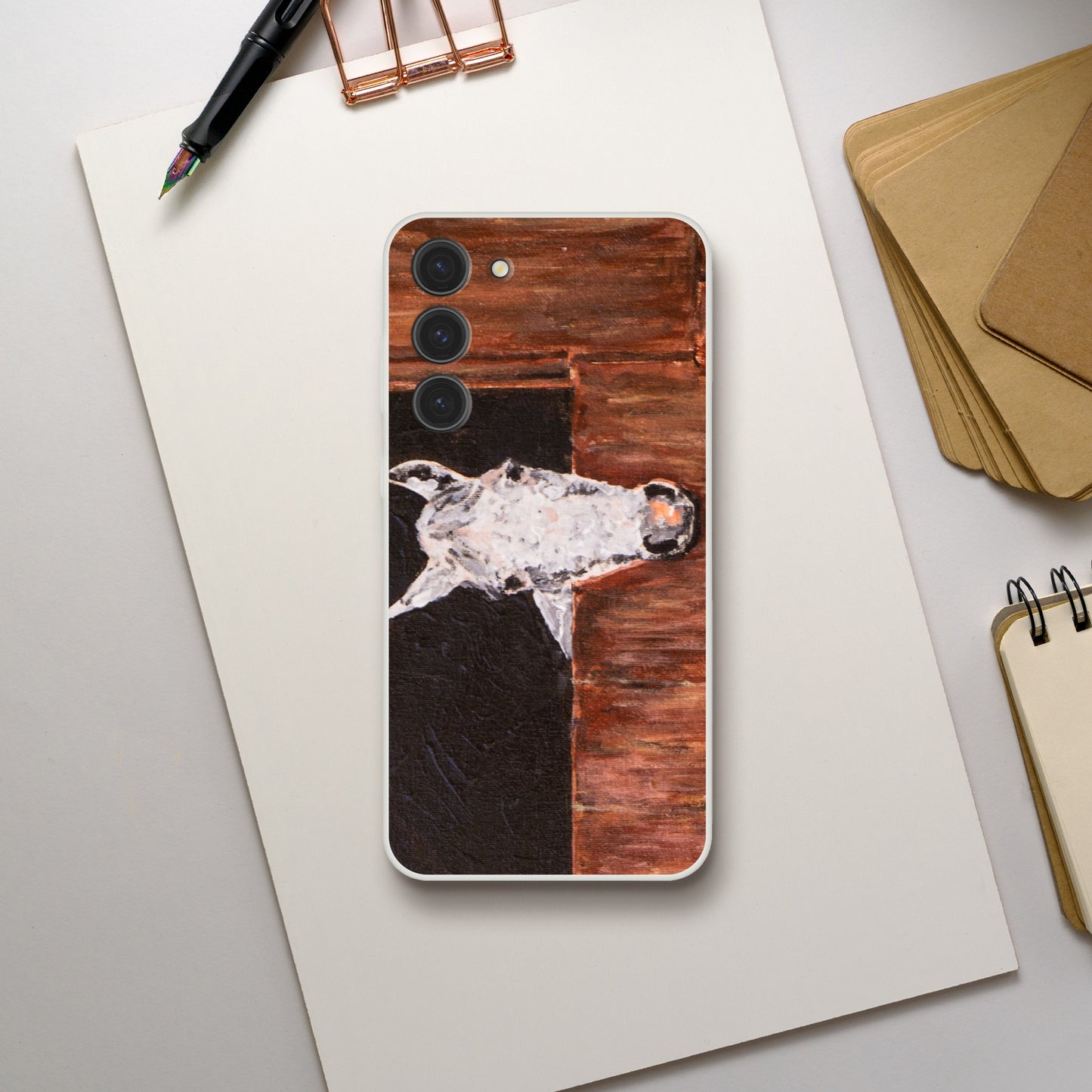 White Horse In Stall - Phone case