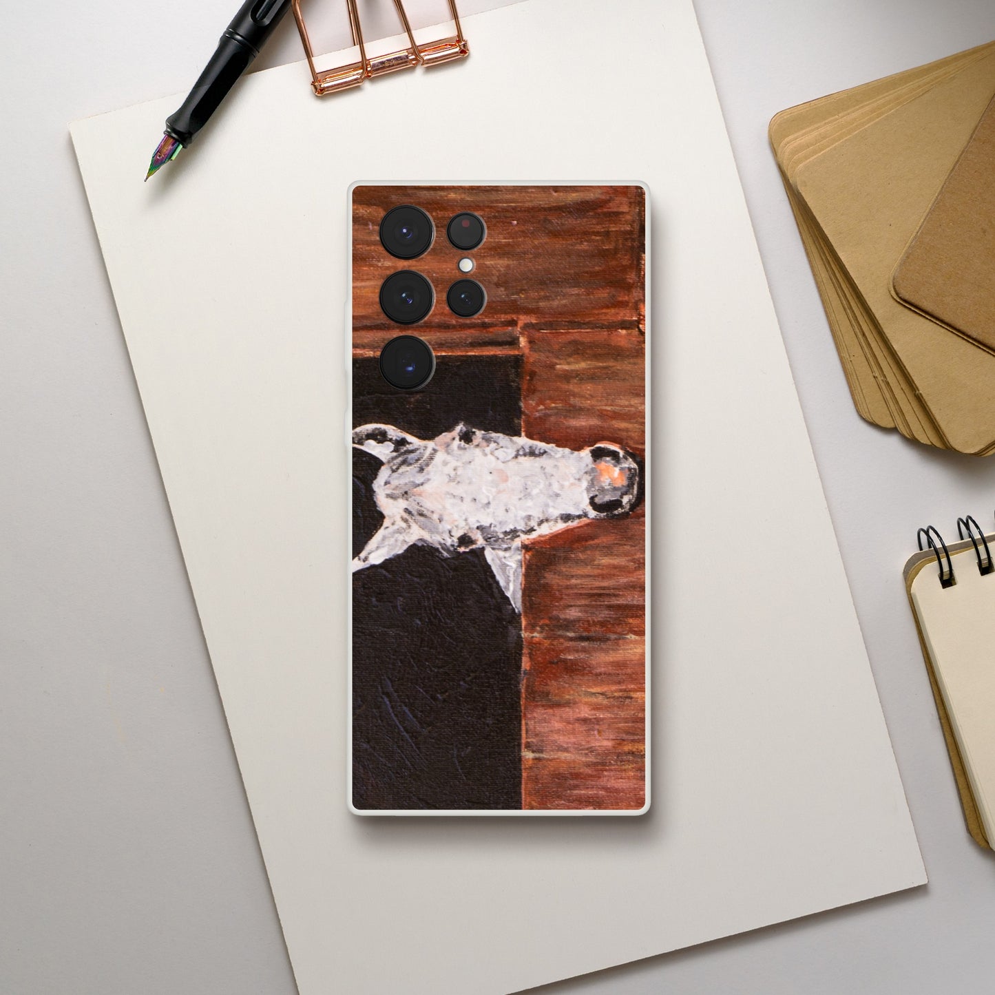 White Horse In Stall - Phone case
