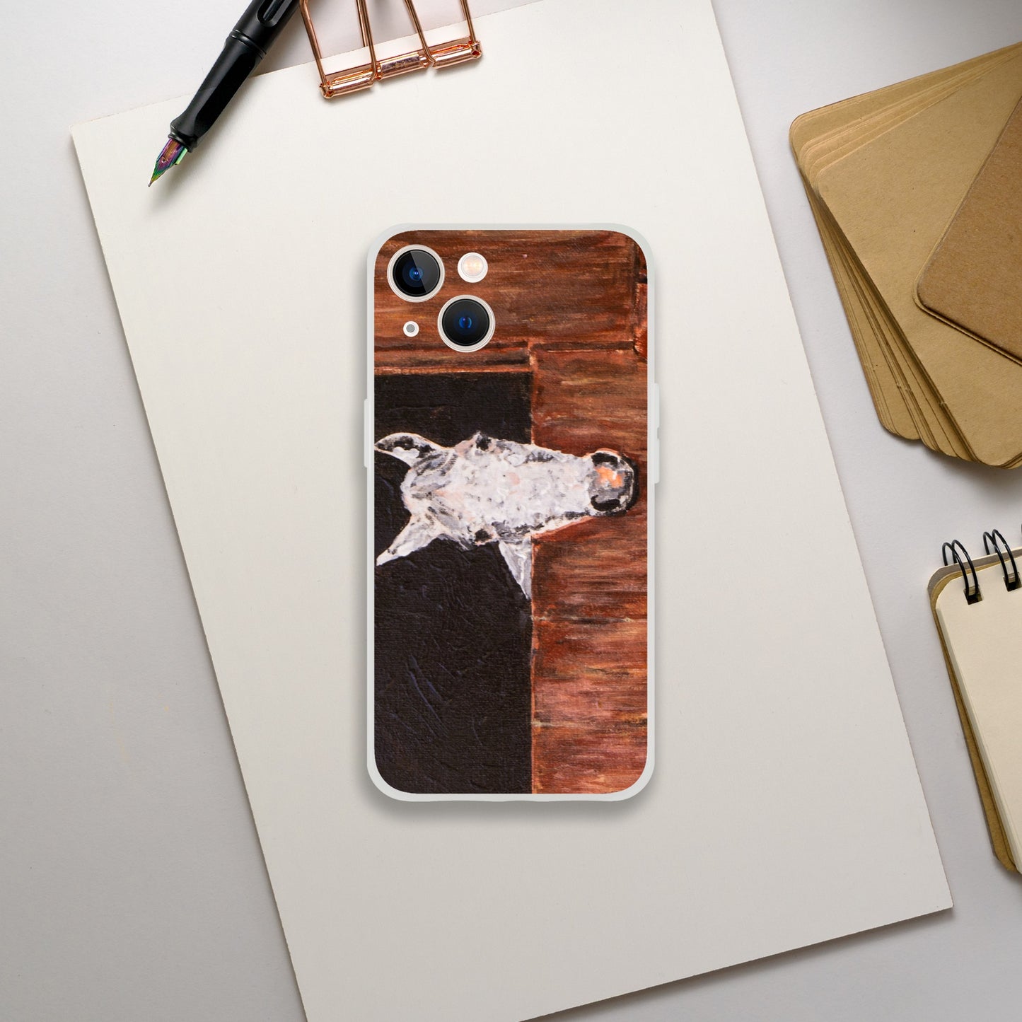 White Horse In Stall - Phone case