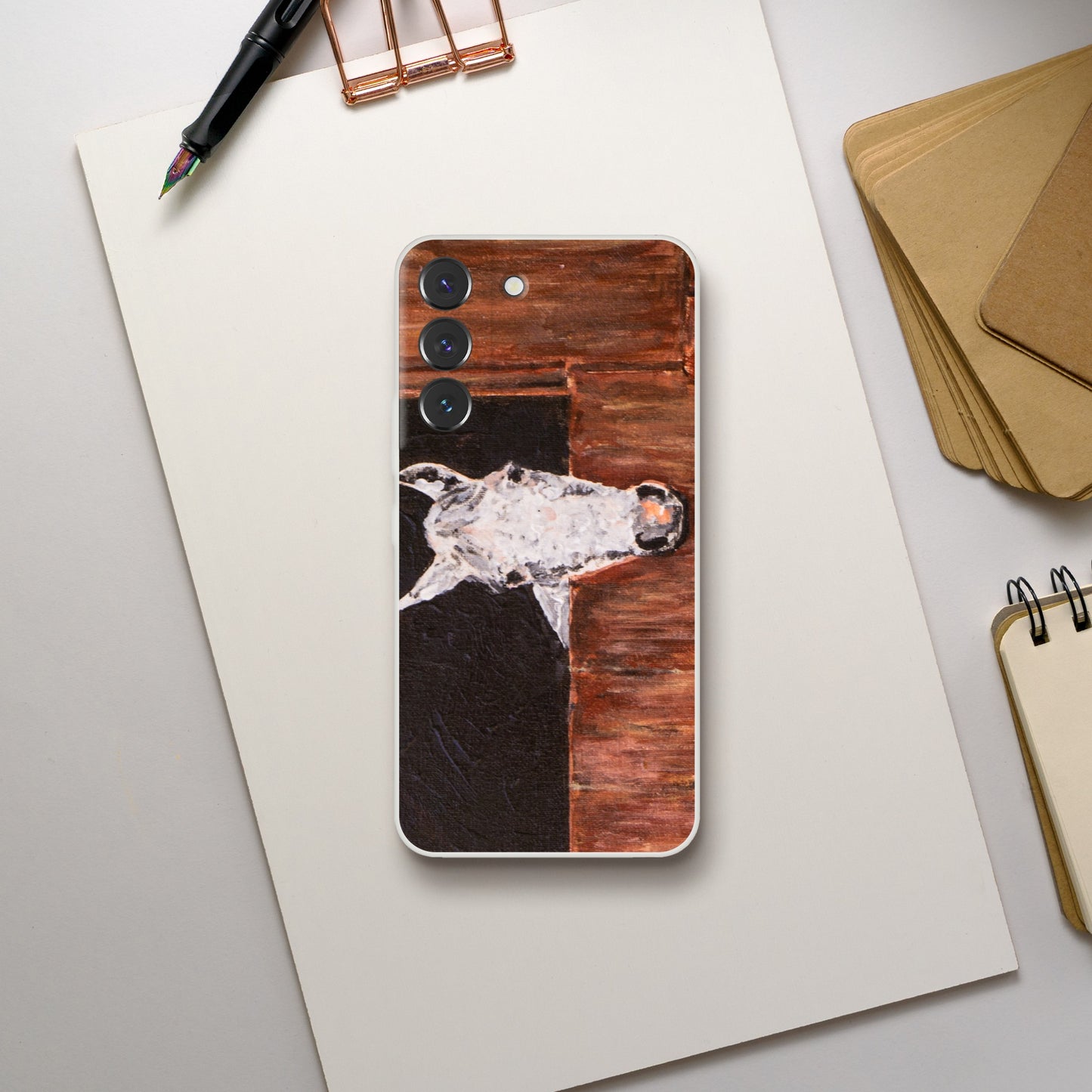 White Horse In Stall - Phone case