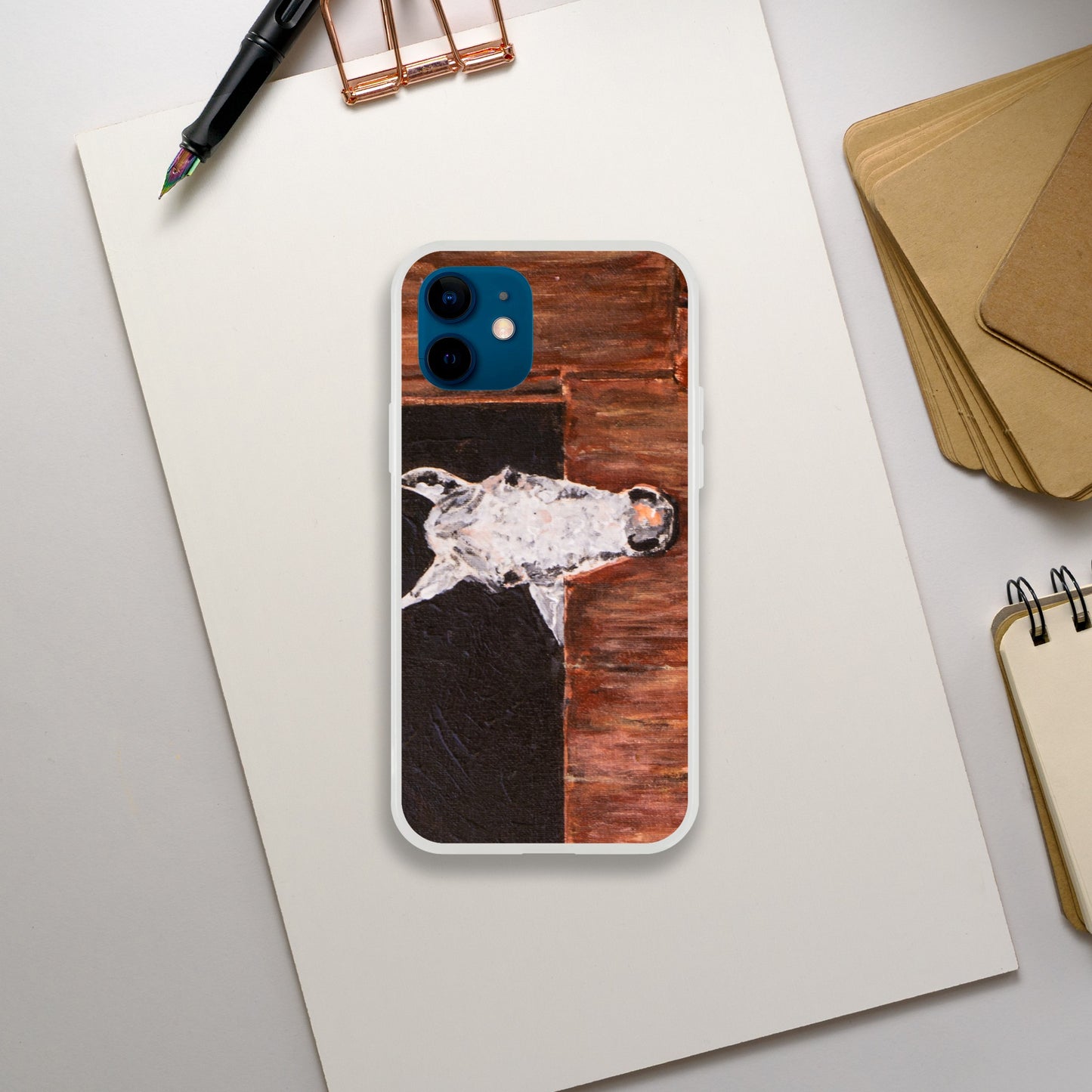 White Horse In Stall - Phone case