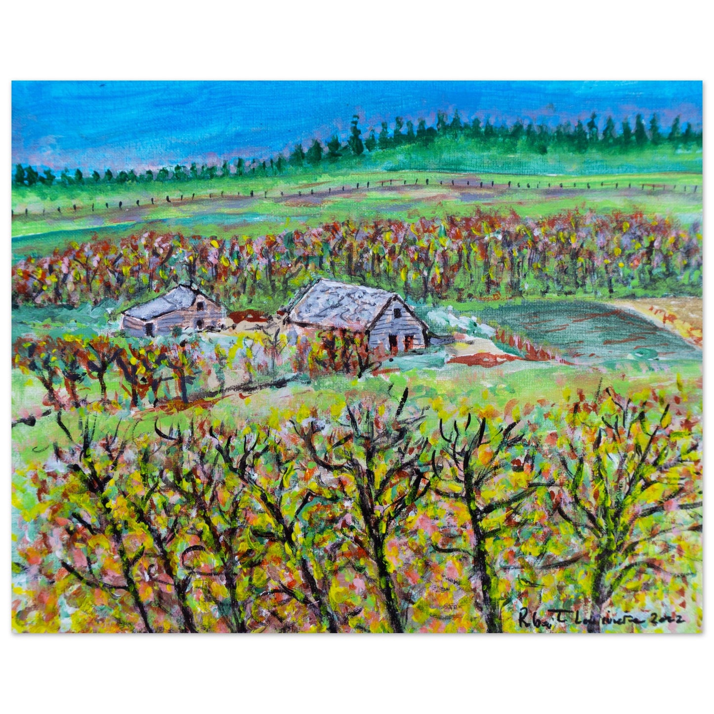 Fall Homestead - Premium Poster