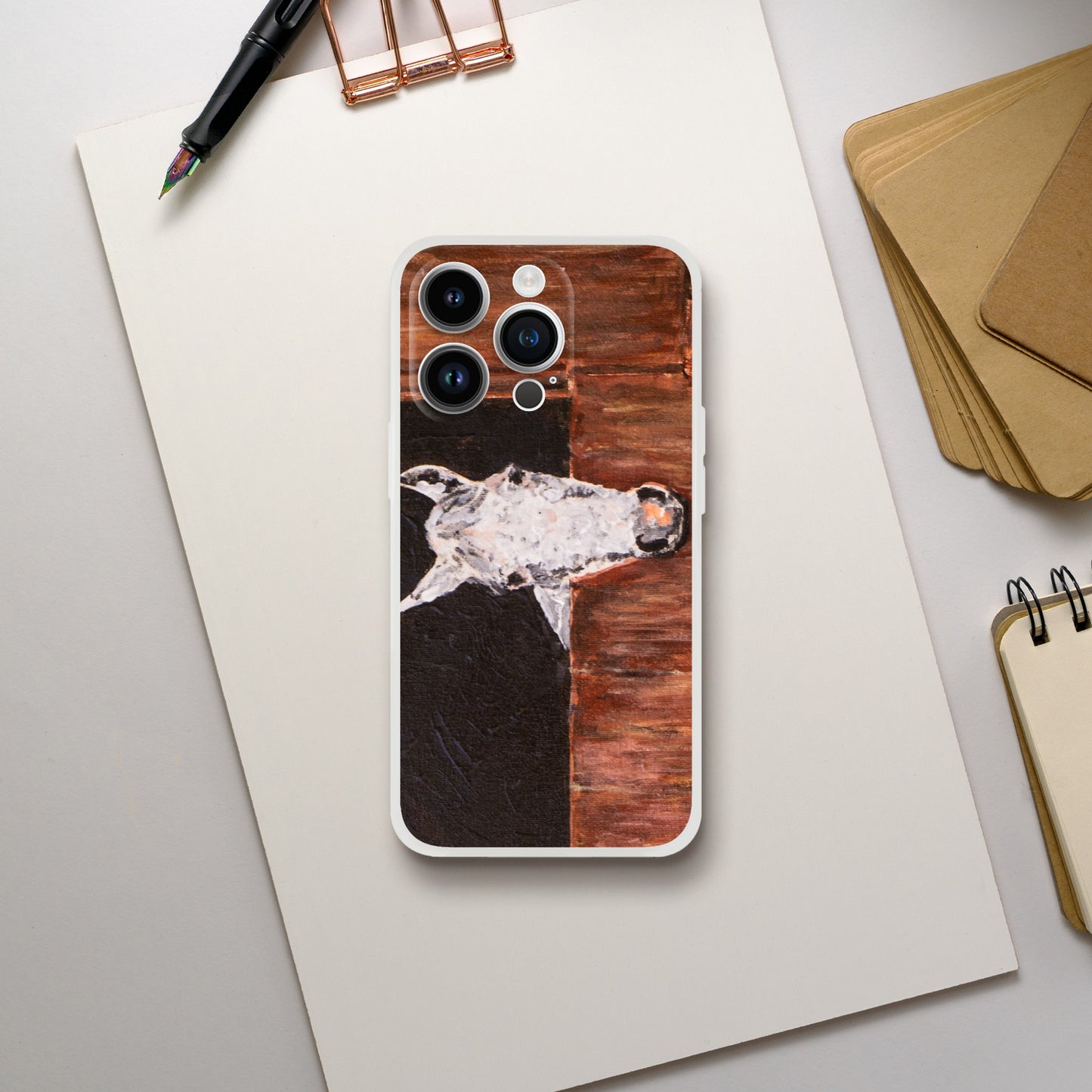 White Horse In Stall - Phone case