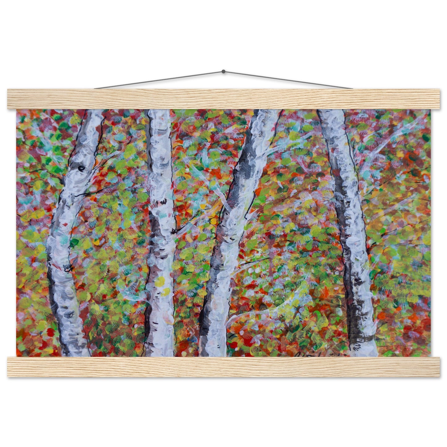 Fall Birch Trees - Premium Poster