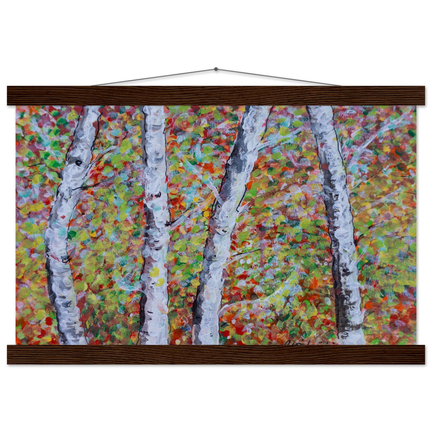 Fall Birch Trees - Premium Poster