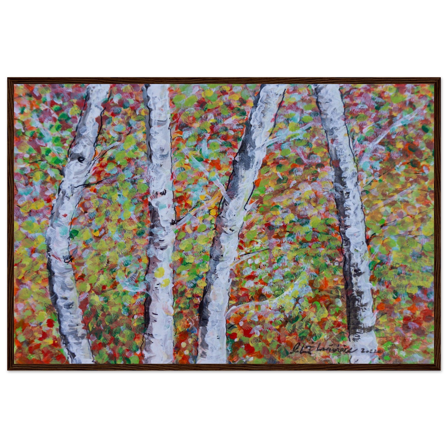 Fall Birch Trees - Premium Poster