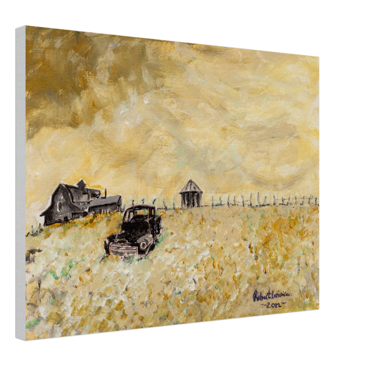 Old Farm and Truck - Canvas