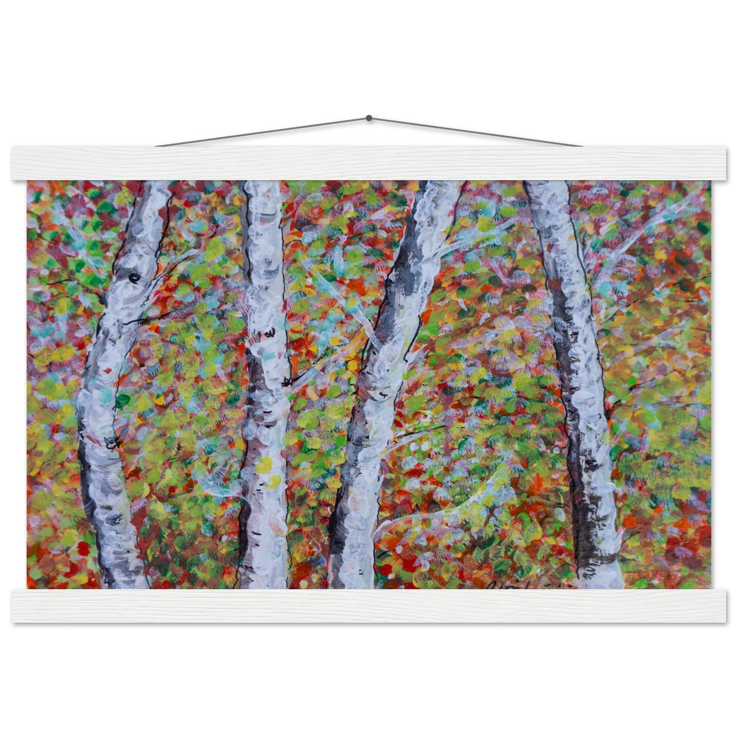 Fall Birch Trees - Premium Poster