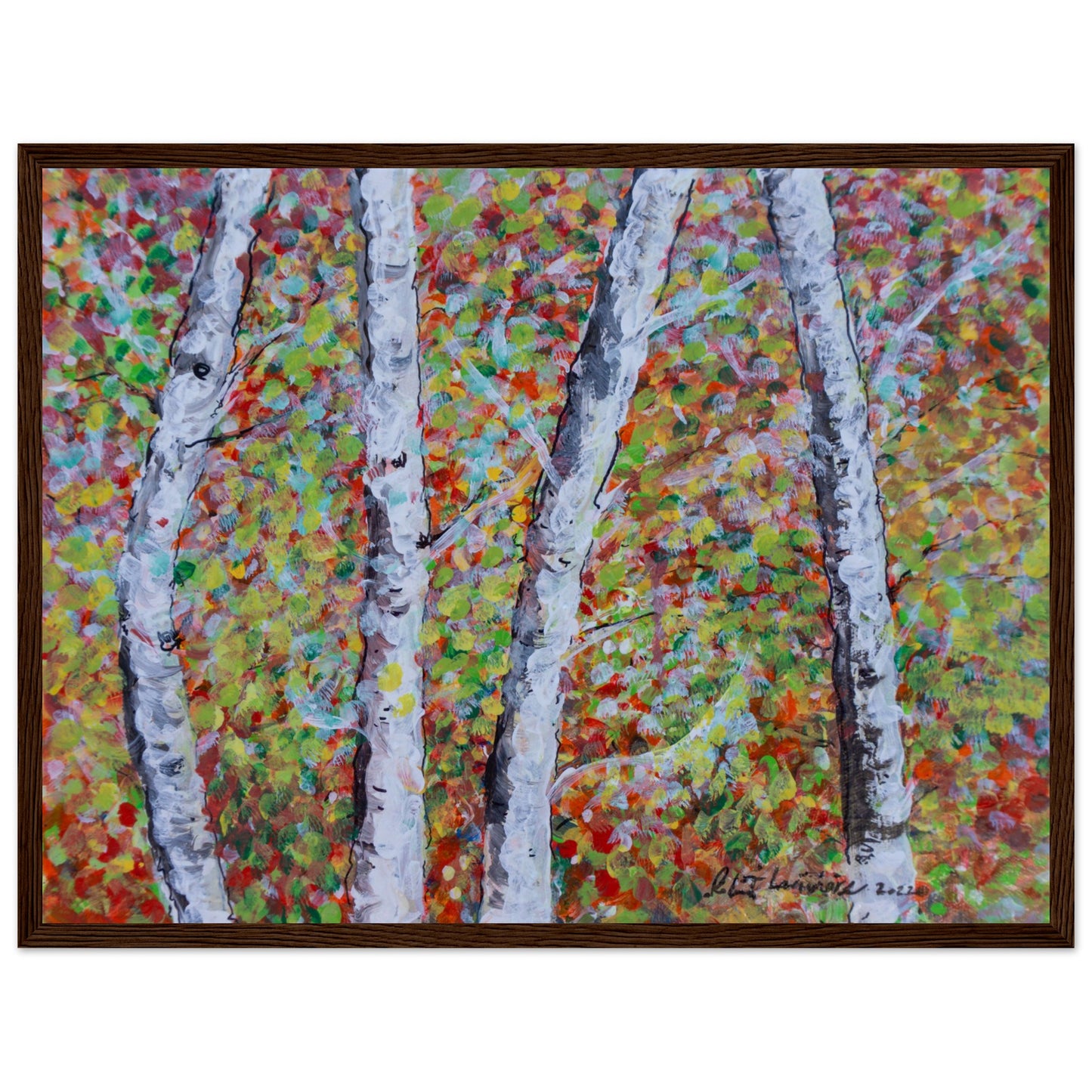 Fall Birch Trees - Premium Poster