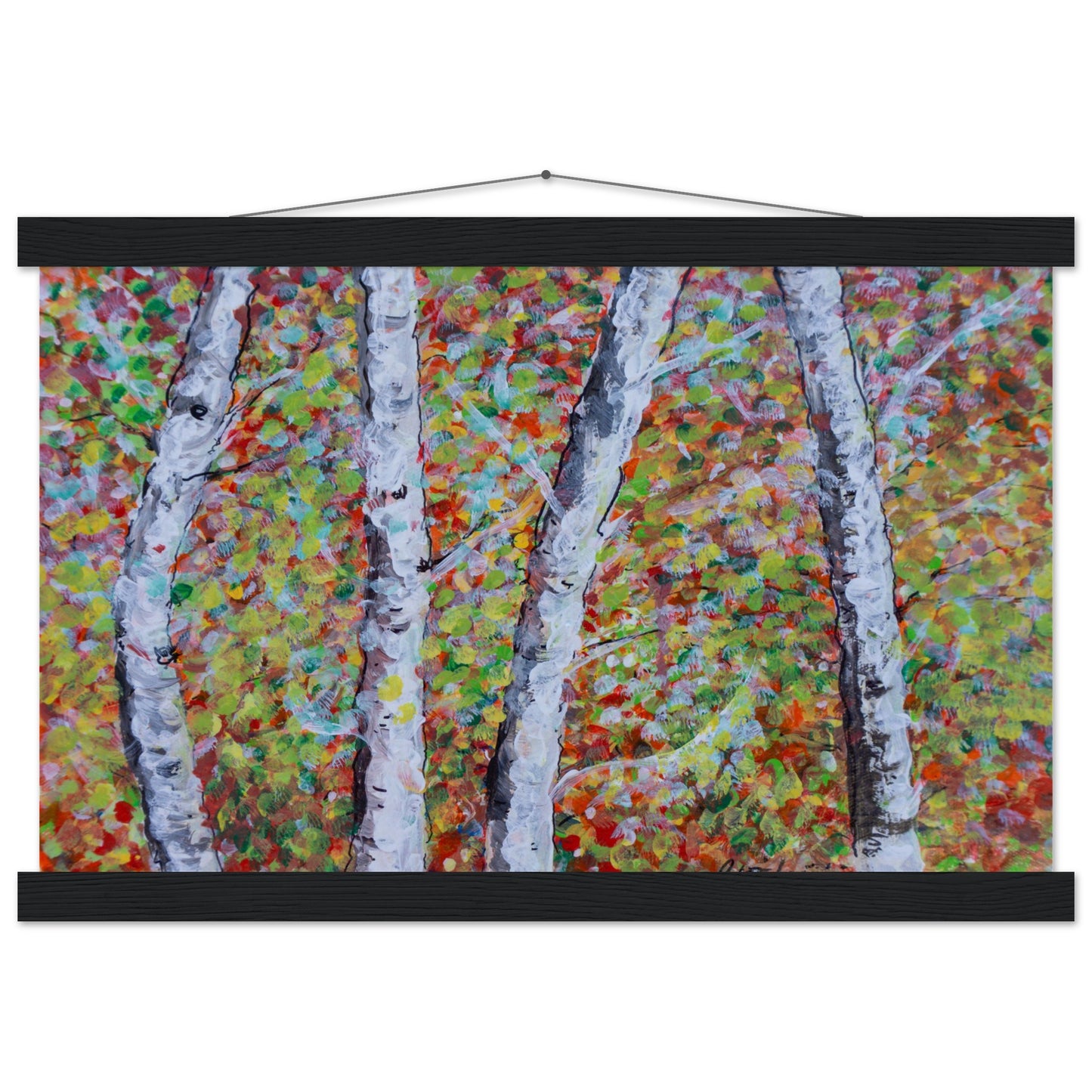 Fall Birch Trees - Premium Poster